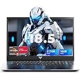 MALLRACE Laptop,18.5 Inch Laptops Computer with 7000 mAh Battery,AMD Ryzen 4300U (up to 3.7GHz),16GB DDR4 RAM 512GB SSD,AMD Radeon Graphics,WiFi,Dual Type-C,2026 Windows 11 Laptops for Multitasking