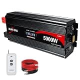 5000 Watt Power Inverter 12V to 110V/120V DC to AC Converter 10000W Peak, with Remote Control & LCD, 4 AC Outlets & USB Ports & Hardwire Terminal for Vehicle Car Truck Boat RV Camping Solar System EPS