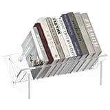 Sumerflos Acrylic Desktop Bookcase, Book Storage Organizer Bookshelves, Clear Mordern Tabletop Storage Rack for Office Home Shelf Display for Cd/Magazine/Book