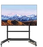 LBAawxe Mobile TV Cart on Wheels - LCD TV Floor Stand, Portable Floor TV Stand Holds, Full Motion 360° Rotation Wheel, Load Bearing 150kg/330lbs