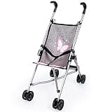Bayer Doll Umbrella Stroller for Toddlers Foldable Grey 18-Inch, Easy Storage Lightweight Portable