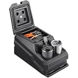 KEMIMOTO UTV Center Console Armrest Storage Box Compatible with 2017-2026 Can AM Defender & Max HD5/7/8/9/10 Universal Fit Bench Seat Console with 2 Cup Holders