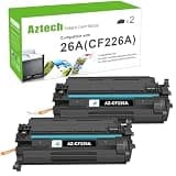 Aztech 26A CF226A Toner Cartridge 2 Pack Compatible Replacement for HP LaserJet 26A CF226A 26X CF226X Pro M402dn M402n M402dw Pro MFP M426fdw M426fdn M426dw Series Printer Ink High Yield Black