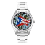 FodPand Analog Men Stainless Steel Band Watch Big Face Silver Wristwatch