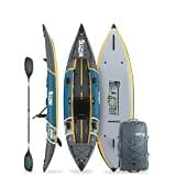 BOTE Argo Aero Single Rider Inflatable Fishing Kayak with Frame Seat, 41" Wide Stable Design Universal Mounting Plates for Rod Holders & Fish Finders 650 lb Capacity Portable Angler Kayak