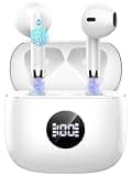 Wireless Bluetooth 5.4 Earbuds, Ear Buds LED Power Display Headphones 6D Stereo, Bluetooth Earbuds in-Ear Noise Cancelling Mic, 40H Playback Mini Case IP7 Waterproof Sports Earphones for Android iOS