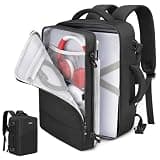 Deegotech Carrying Case Compatible with PS5/PS5 Pro/PS5 Slim, Protective Travel Bag Backpack Compatible with Playstation 5 Console, Disc, Accessories and 15.6" Laptop, Black