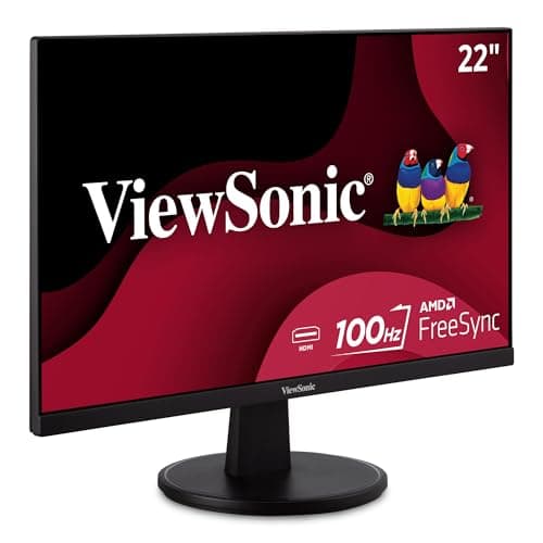 ViewSonic VS2247-MH 22 Inch 1080p Monitor, 100Hz Refresh Rate for Smooth Home and Office Viewing, Eye Care Technology, Thin Bezels, HDMI, and VGA Inputs