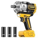 AIDERAR 20V Cordless Impact Wrench for DeWalt Battery, 1500Nm (1106 Ft-Lbs) 1/2" Brushless Impact Gun, 3-Speed High Torque Power Tool for Tire Removal, Rusted Bolts, Heavy Equipment(No Battery)