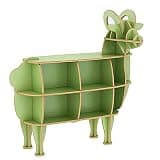 Book Shelf Solid Wood Bookshelf Cute Animal Sheep Standing Bookcase Multi-Tiers Book Rack for Living Room Study Home Book Shelf Decoration Use for Many Years