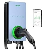 Autel Home Smart Electric Vehicle (EV) Charger up to 50Amp, 240V, Indoor/Outdoor Car Charging Station with Level 2, Wi-Fi and Bluetooth Enabled EVSE, Hardwired,25-Foot Cable,Sierra Blue