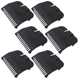 HOTIOGA 6pcs Guard Replacement for W*hl Clipper Guards Set Hair Clipper and Trimmer, Clipper Guide Comb #3137-101 - Black #1/2-1/16" (1.5mm)