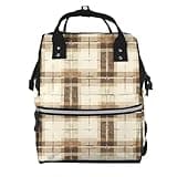 Pioyoku Buffalo Plaid Beige (4) Print Diaper Bag Backpack -Multifunction Travel Baby Diaper Bag,Baby Bags For Girls Boys