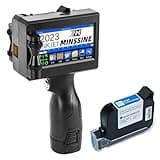 Minssine Handheld Inkjet Printer Gun MS-Z10 with 42ml Quick-Drying Ink Cartridge Portable Handheld Printer for Text/Barcode/Logo/QRCode/Counter/Batch Number/Date Coder(Printing Height: 0.08-0.5Inch)