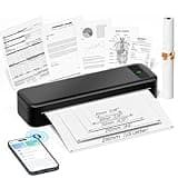 Portable Printers Wireless for Travel, A285M Small Inkless Thermal Printer, Bluetooth Mobile Printer Support 8.5" X 11" Letter & A4 Thermal Paper, Compatible with iPhone Laptop for Home Office Receipt
