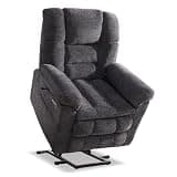 Triple Motor Power Lift Recliner Chair with Massage and Dual Heat Lay Flat Recliner Chair Infinite Position USB Ports for Elderly People Living Room Bedroom(Gray)