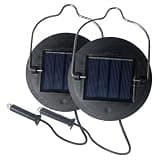 Solar Light Replacement Top, 2PCS Solar Light Replacement Parts with Metal Hook & LED for Yard, Patio & Indoor, Style-1