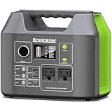 EnginStar Solar Generator, 300W Portable Power Station, 296Wh Lithium Battery Backup w/Two 110V Pure Sine Wave AC Outlet for Camping Road Trip RV, 80000mAh Sufficient Power Supply for Blackout