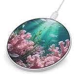 Pink Teal Wireless Charger Magnetic Phone Induction Charger 10w Fast Wireless Charging Station Compatible with iPhone 17 16 15 14 13 12 Pro Max Samsung Galaxy S25 S24 S23