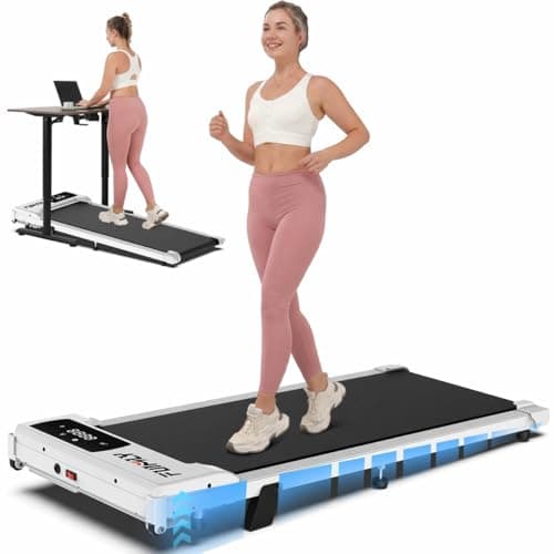 ANCHEER Walking Pad with Incline, 3.0HP Under Desk Treadmill for Home Office, 300 lbs Capacity Portable Mini Treadmill with Remote Control, Quiet Running Jogging Machine for Small Spaces