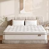 Full Mattress 10 Inch, Hybrid Full Mattress in a Box, Full Size Mattress with Memory Foam and Individual Pocket Springs, Medium Firm Full Mattresses for Motion Isolation & Pressure Relief, CertiPUR-US