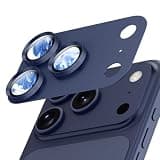 Wumigoo for iPhone 17 Pro Camera Lens Protector, Aluminum Alloy Tempered Glass Camera Cover Screen Accessories, Nano Reinforced Adhesive, Anti-Drop, Anti-Scratch, Case Friendly-Deep Blue