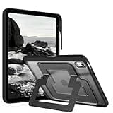 Aoub Case for iPad (A16) 11th Generation 11 Inch 2025, iPad 10th Gen 10.9 Inch 2022, Multi-Angle Stand with Built-in Pencil Holder & Shockproof Rugged, Slim Frosted Protective Cover, Black