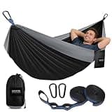 Kootek Camping Hammock 400 lbs Capacity, Portable Hammocks with Tree Straps & Attached Carry Bag, Camping Essentials Gear, Perfect for Outside Indoor Hiking Beach Backpack Travel