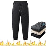 wiilioe Unisex-Adults Fleece Pants, Black, XX-Large, Alpha, Regular, Regular, Modern, Waterproof, Long Length, Multi-Sport, High Rise, Straight Leg, Regular Fit, Polyester, Machine Wash