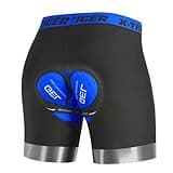 X-TIGER Cycling Underwear Mens Bike Shorts 5D Padded Mountain Biking Riding Shorts with Anti-Slip Leg,Bicycle Liner Shorts BlackBlue
