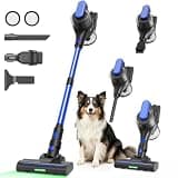 Maircle Cordless Stick Vacuum Cleaner, Anti Tangle Headlight Floor Brush, 36Kpa Powerful Suction, 40-Min Runtime, Lightweight for Pet Hair, Low Pile Carpet, Hard Floor, Home Use, Blue