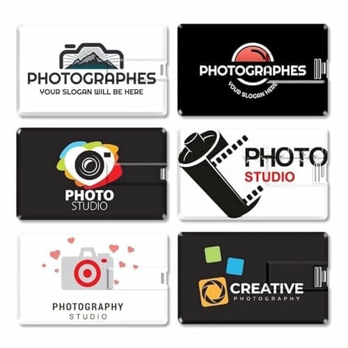 Custom Credit Card USB Flash Drive, Bulk Personalized Logo Business Card USB Flash Drive for Marketing, Corporate Gifts, Event Giveaways, Optional Custom Packaging Box (100,128 GB)