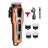 RASRGTRQ Mens Hair Professional Clipper Barber Trimmer for Men Beard Electric Haircut Machine Battery