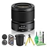 Nikon NIKKOR Z DX 35mm f/1.7 Lens APS C Mirrorless Prime Lens with STM Autofocus Close Focus Design (20131) + 52mm Optic Kit + Tripod + Cleaning Kit + Pouch + Filter Kit + Cap Keeper (8pc Bundle)