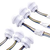 6 Pack Motion Sensor Switch 85-265V 40W, PIR Wall/Ceiling Mount with 30s Auto-Off & Night Mode