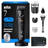 Braun All-in-One Series 7 Men's Electric Beard Trimmer, Hair Clipper, Shaver & Razor for Face, Hair & Body, All-in-One AIO 7535 with Gillette ProGlide Razor, Cordless