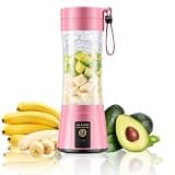 Cordless Mini Portable Smoothies Blender - High Blending Speed, USB Rechargeable, 380ML BPA Free Juice Cup, Squeezing Fresh Juice Fastly, Easy to Store