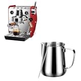 SECPOEDR Milk Frothing Pitcher & 15Bar Espresso Machine Set for Home Kitchen, Perfect Coffee Lovers Gift,Red