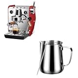 SECPOEDR Milk Frothing Pitcher & 15Bar Espresso Machine Set for Home Kitchen, Perfect Coffee Lovers Gift,Red