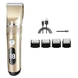 Awhoas Hair Clippers for Men, Women & Kids – Cordless Rechargeable Hair Trimmer with Ceramic Blade, 5 Adjustable Cutting Lengths, Hair Cutting Kit with Guide Combs for Home Use