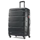Samsonite Omni PC Hardside Expandable Luggage with Spinner Wheels, Black, Checked-Large 28-Inch