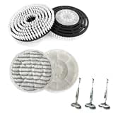 Steam Mop Replacement Pads for Shark S8201 S8002BRN S7001 S7201 S7000AMZ S7000 S7005 S7020 S7001C Steam Mop Brush, Steam & Scrub All-in-One Scrubbing and Sanitizing, Dirt Grip Scrub Washable Pad/Brush