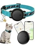 GPS Cat Tracker Collar (Android & iOS) - Bluetooth Dogs GPS Tracker Smart Pet Activity Tracker, No Subscription, Works with Apple Find My App & Google Find Hub, Anti-Lost for Pet Items Keys Blue