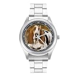 FodPand Mens Stainless Steel 3-Hand Analog Watch Easy Reader 40mm Dial
