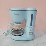 Boilgoo Electric espresso machines Compact Electric Coffee Machine with Glass Carafe, Keep Warm Function, Light Blue for Home & Office