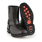 Milwaukee Leather Men’s Harness Motorcycle Rider Boots - Classic Biker Style - Premium Leather - Square Toe - 11