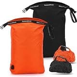 Hsei 2 Pcs Travel Laundry Bag Pump-free Vacuum Compression Dirty Clothes Bag Waterproof Wet Dry Bags Reusable Space-saving Camp Clothes Storage Organizer for Camping Swimming Gym Dorm