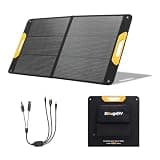 BougeRV 100W Portable Solar Panel, Fiberglass Solar Charger, Up to 25% Conversion Hight Efficiency, N-Type Foldable Solar Panel, IP65 Water Resistant for Camping, RV, Van, Boat, Hiking & Off-Grid Use