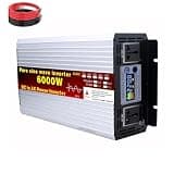 YXINHONGYUE 72V to 110V, Car Solar Power Inverter with Digital Display 2 AC Socket Peak 6000W DC 12V-72V to 120V 240V AC Converter Pure Sine Wave Power Inverter,60v to 110v