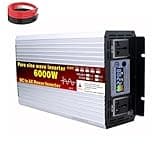 YXINHONGYUE 72V to 110V, Car Solar Power Inverter with Digital Display 2 AC Socket Peak 6000W DC 12V-72V to 120V 240V AC Converter Pure Sine Wave Power Inverter,60v to 110v